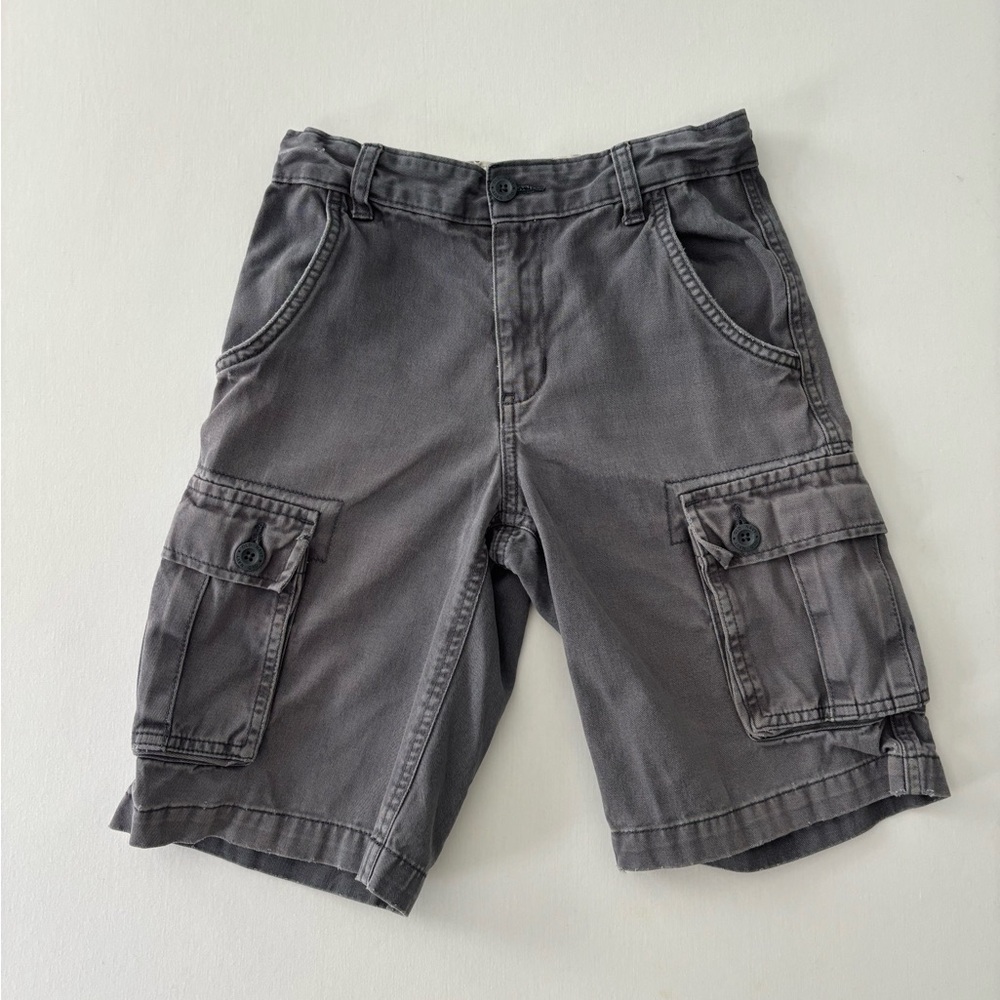 Boys Old Navy Gray Cargo Shorts Relaxed Fit